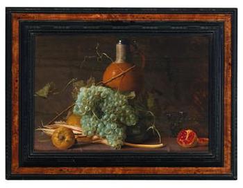 Früchtestillleben mit einem Steinzeugkrug by 
																			Jacob van Es